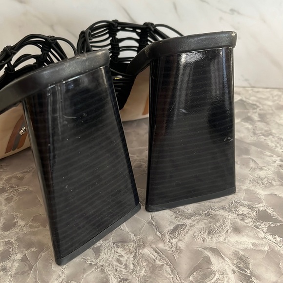Sam Edelman laurette black strappy block heels sz 8.5 - Picture 4 of 6